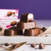 sugar free cutie pie bars covered in milk choc