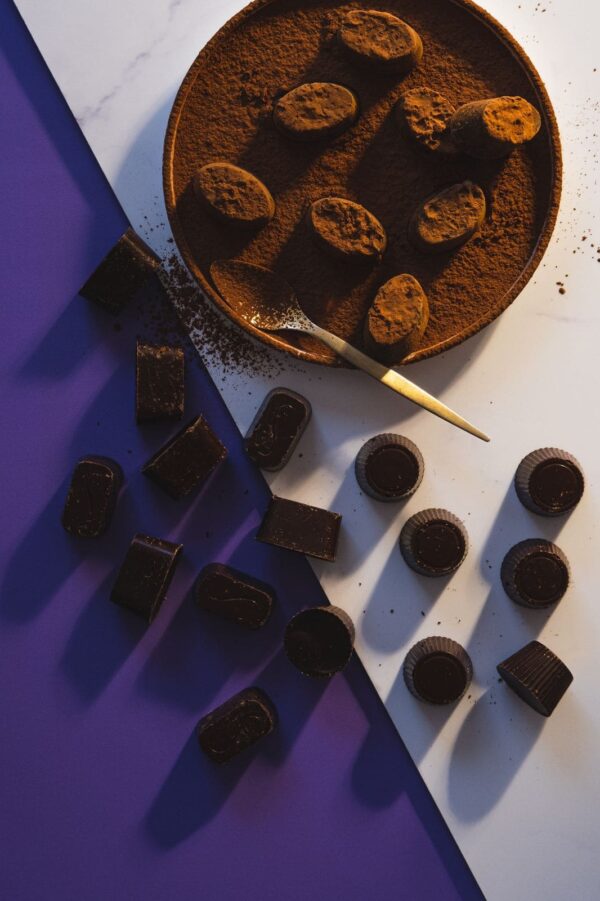 Sugar free dark chocolate with purple background } Belgian dark chocolate | Dark Chocolate | Sugar Free Treat